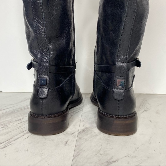 Franco Sarto Haylie Black Leather Wide Calf Tall Boot 5M - Picture 4 of 14